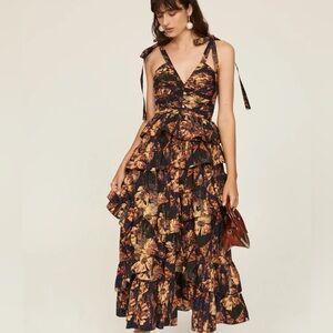 Ulla Johnson Candace Tiered MIDI Dress - Size 6